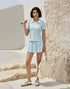 Tennis Active Sets with Short Sleeve Polo Shirt and Skirt -