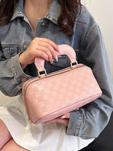 PU Leather Pouch Open Flat Cosmetic Bags with Handle