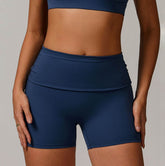 Flip Fold High Waist Hip Lifting Fitness Shorts