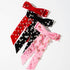 Velvet Bow Hair Clip with Heart Shaped Diamond and Pearls -