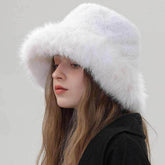 Plush Faux Fur Fluffy Bucket Hat