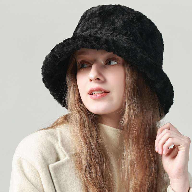 Solid Color Fuzzy Bucket Hat | Stylish &amp; Cozy Winter Essential