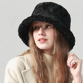 Solid Color Fuzzy Bucket Hat