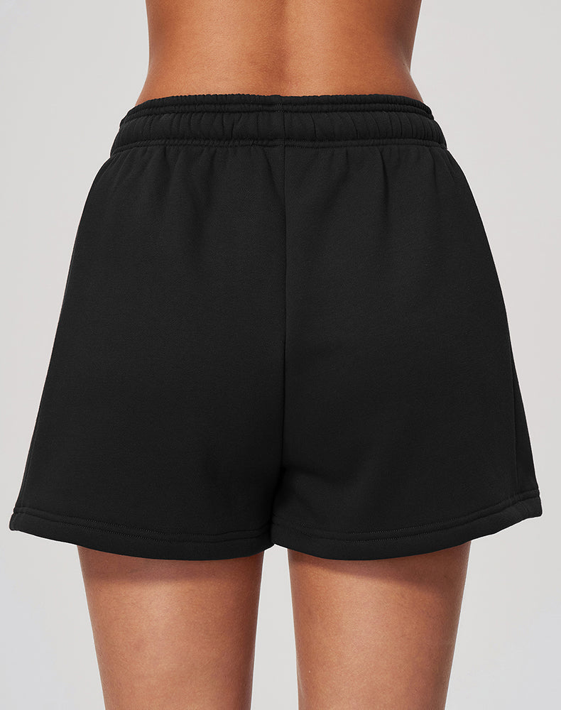 High Waist Loose Lounge Shorts with Pockets