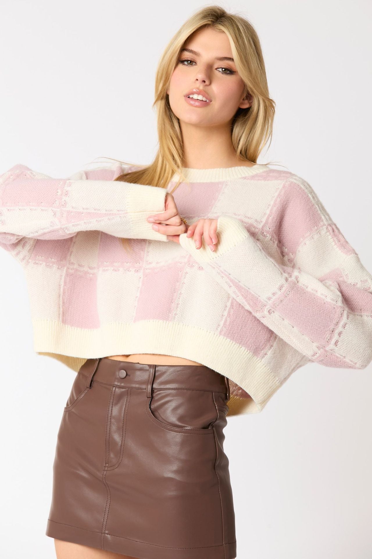 Cropped Casual Vintage Pullover Sweater