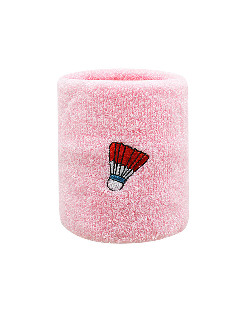 Badminton Embroidery Sports Wristband Set