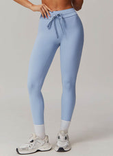 High Waist Drawstring Yoga Leggings