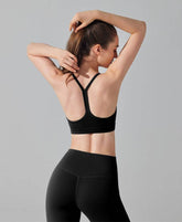 Y Back Spaghetti Straps Sports Bra
