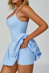 Cross Back Tennis Dresses with Short and Pocket