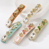 Metal Crystal Snap Hair Clips Hair Barrettes