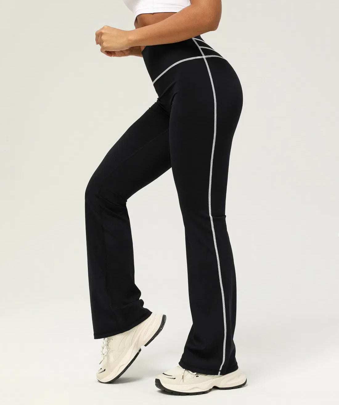 High Waist Black Yoga Flared Pant | Ideal for Any Workout and Active