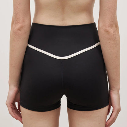 Color Block Biker Shorts V High Waisted Yoga Athletic Short