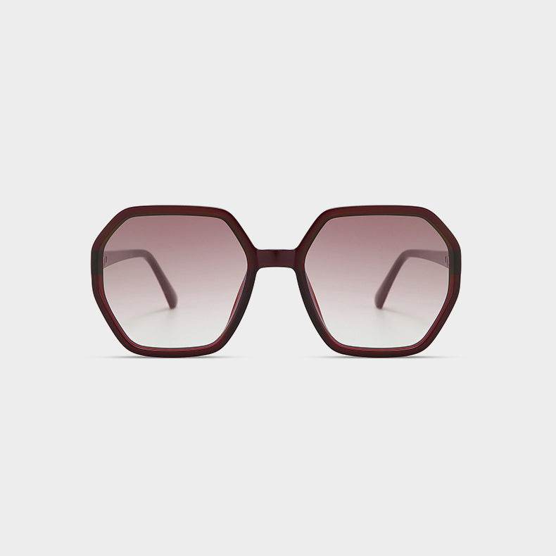 Oversized Vintage Hexagon Sunglasses -
