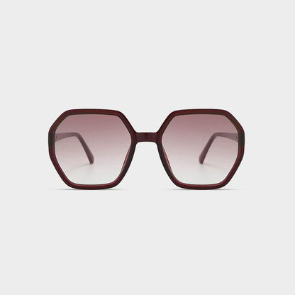Oversized Vintage Hexagon Sunglasses -