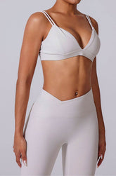 Triangle Cups Cross Back Sports Bra