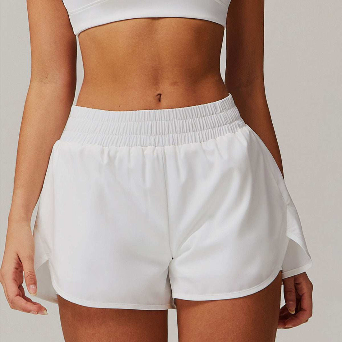 Pure Color High Waist Sports Short With Pockets | Perfect for Workouts