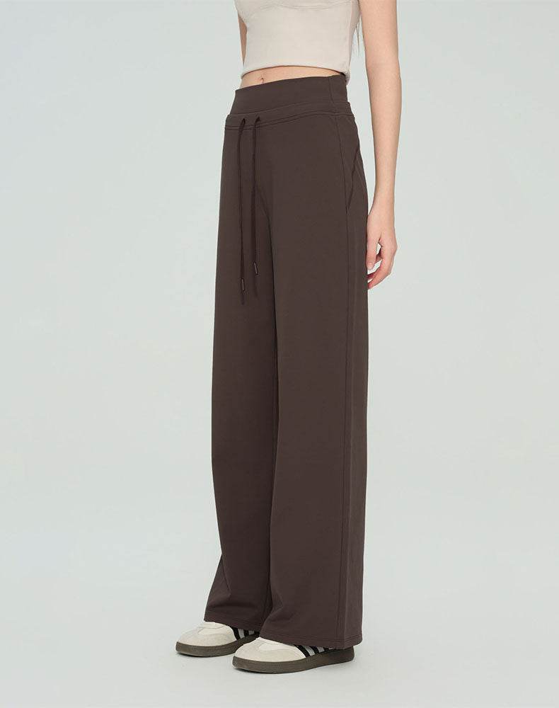 Casual Drawstring Waist Sweatpants Wide Leg Yoga Trousers