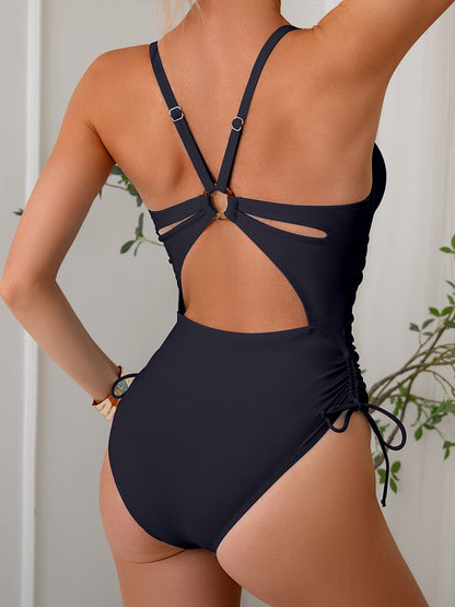 Strappy Cutout One Piece Swimwear