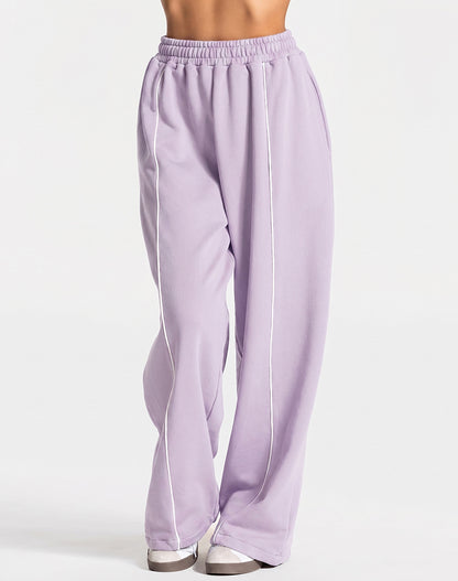 High Waist Wide Leg Lounge Sweatpants with Pockets