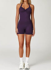 Active Romper Workout Jumpsuit with Pockets