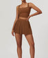 Activewear Set With Tank and Accordion Pleated Skirt