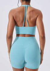 Twisted Cutout Fitness Crop Tank Tops