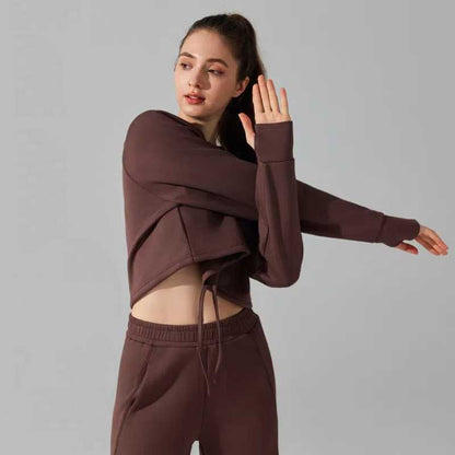 Cropped Loose Workout Sweatshirt | Comfortable &amp; Trendy Activewear