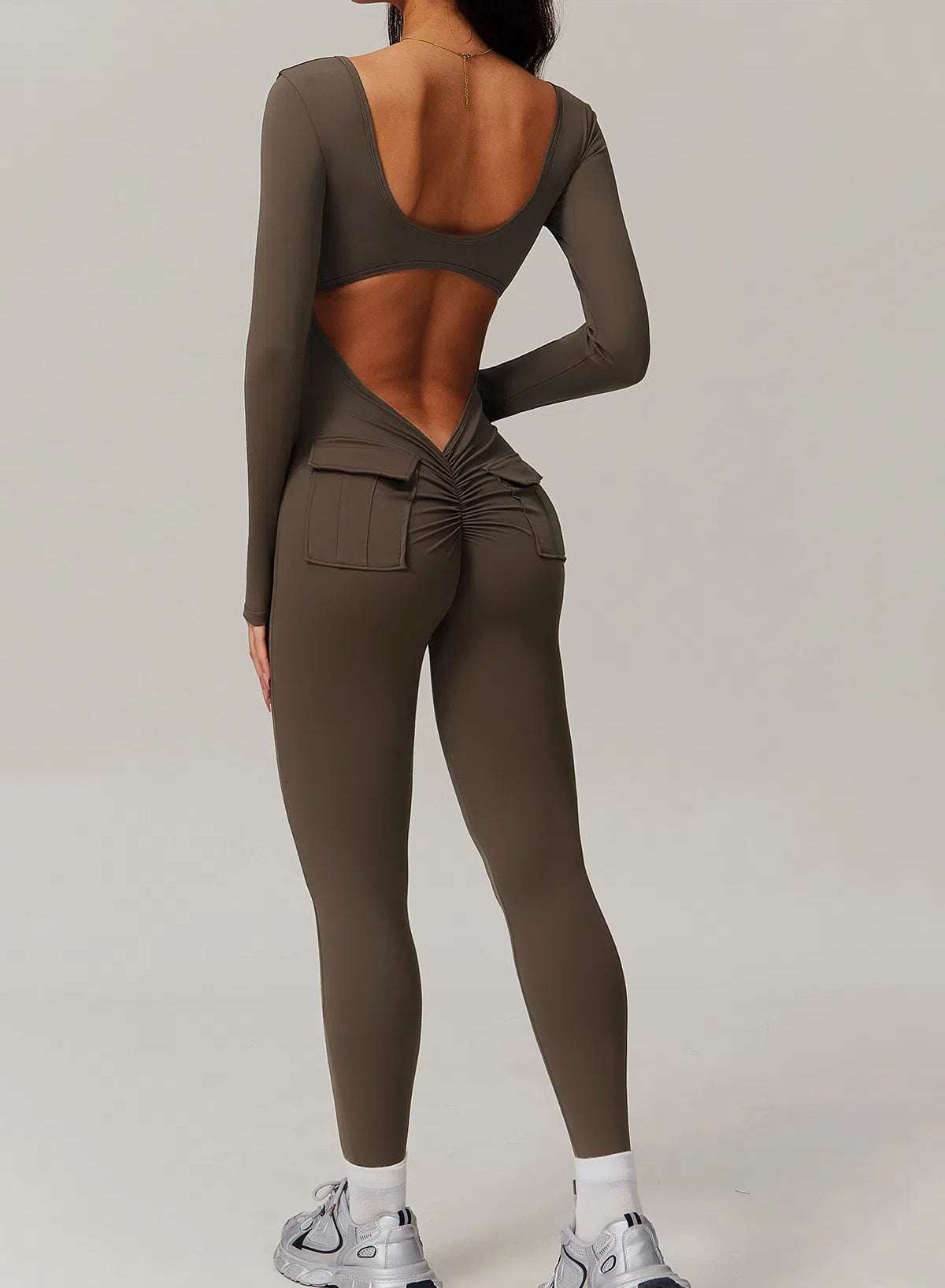 Long Sleeve One Piece Sports Jumpsuit | Perfect for Yoga and Workouts