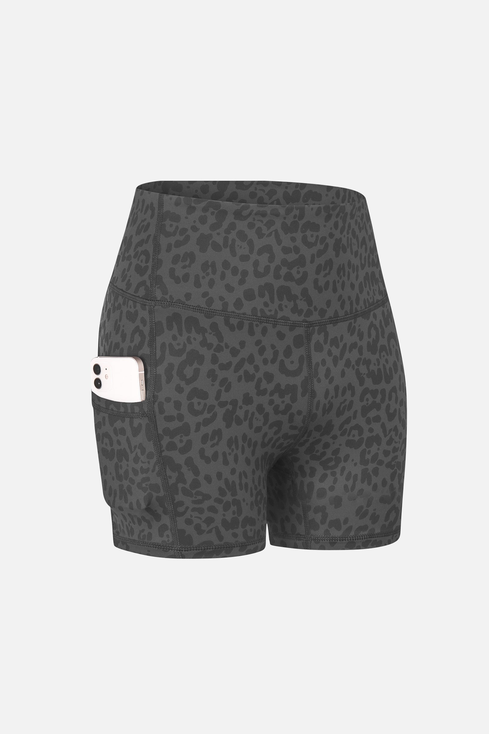 Camo Yoga Shorts with Pockets