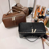 Large PU Leather Travel Cosmetic Bag