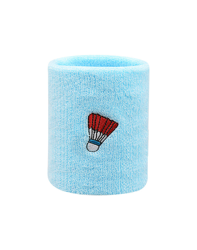 Badminton Embroidery Sports Wristband Set