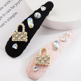 Rhinestone Snap Hair Clips Metal Hair Accessories