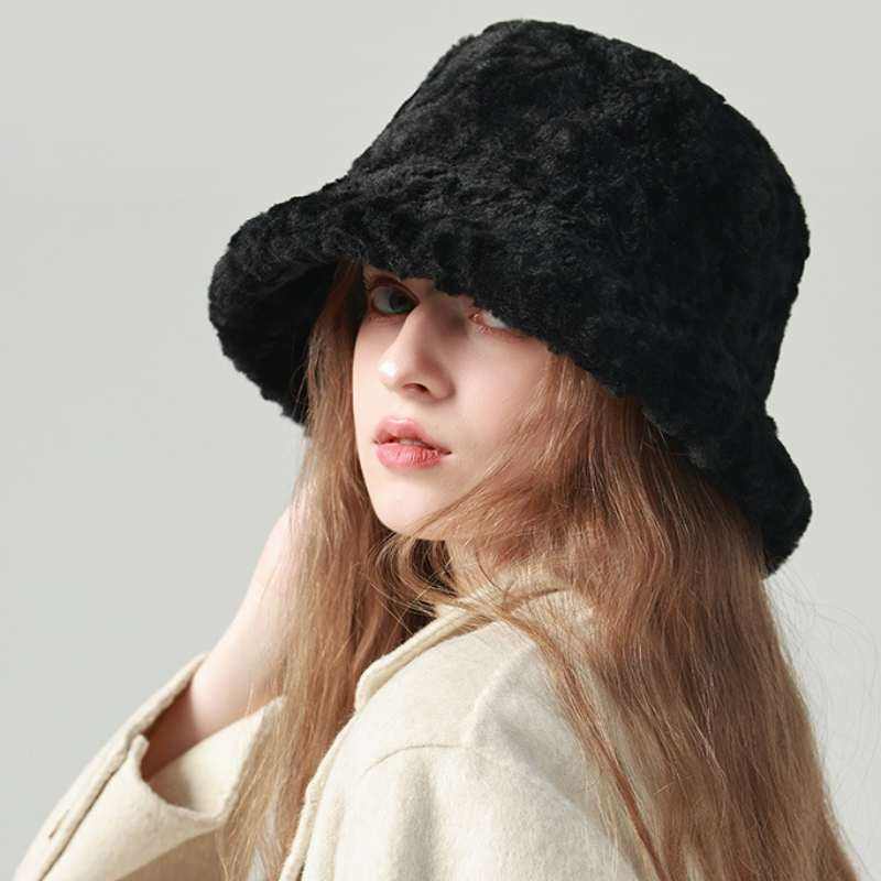 Solid Color Fuzzy Bucket Hat | Stylish &amp; Cozy Winter Essential