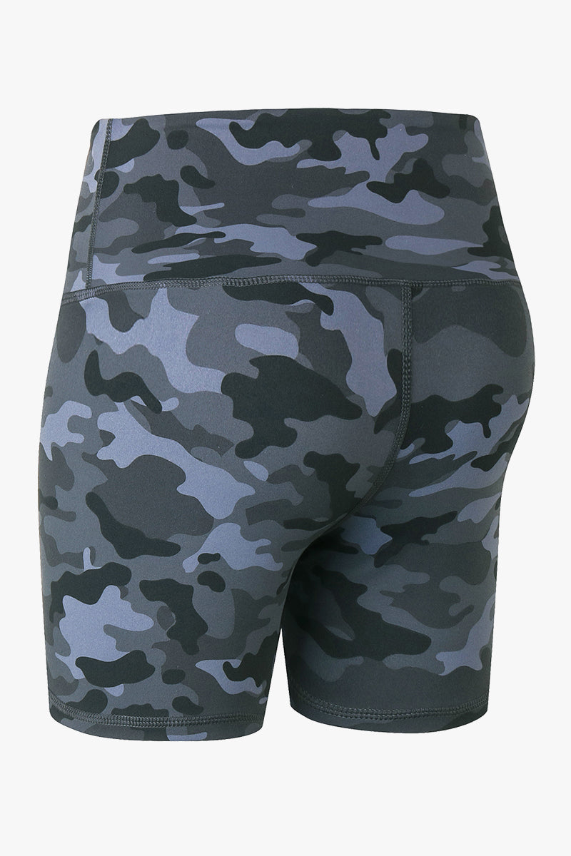 Camo High Waisted Yoga Shorts - Trendy &amp; Comfortable Workout Wear