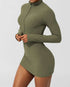 Skinny Long Sleeve Yoga Short Length Dress | Stylish and Comfortable