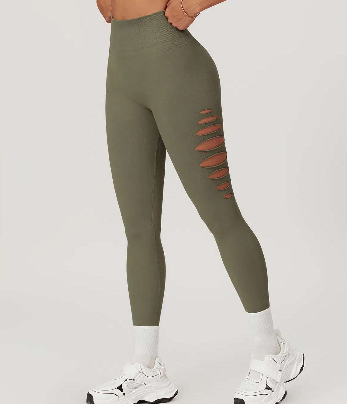 High Waisted Ripped Leggings | Perfect for Workouts &amp; Casual Wear