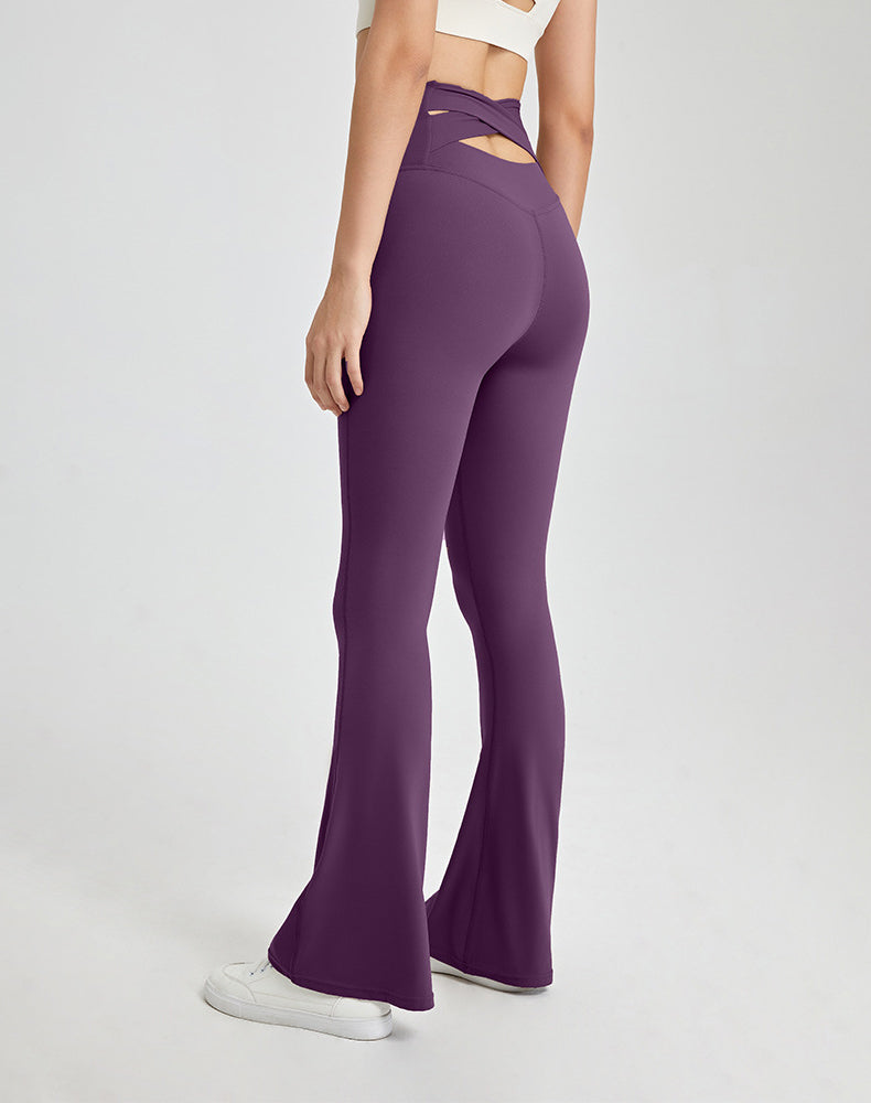 Cross Back Yoga Flare Leggings