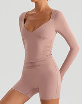 Long Sleeve Slim Fit Tops Fall T-Shirt with Thumb Holes