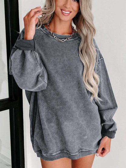 Long Sleeve Casual Round Neck Sweatshirts | Perfect for Chilly Days