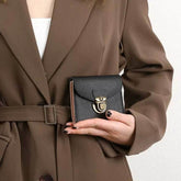 Short Leather Credit Card Coin Purse Bag