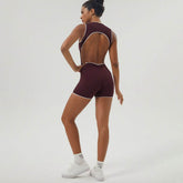 Sleeveless Yoga Jumpsuit With Chest Pad