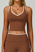 V Neckline Racerback Sports Tank Top