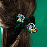 Velvet Sequin Hair Bow Clips Hair Accessories