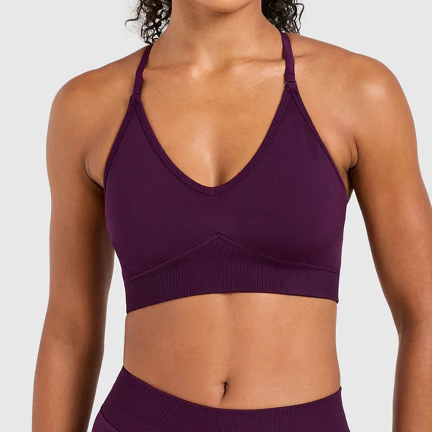 Cross Back Sports Bras Adjustable Strappy Yoga Crop Tops