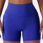 Solid High Waist Yoga Short