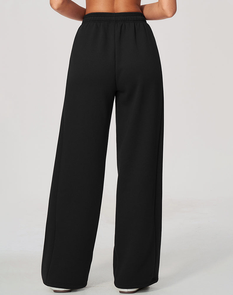 Wide Leg Fleece Running Sweatpant with Pockets