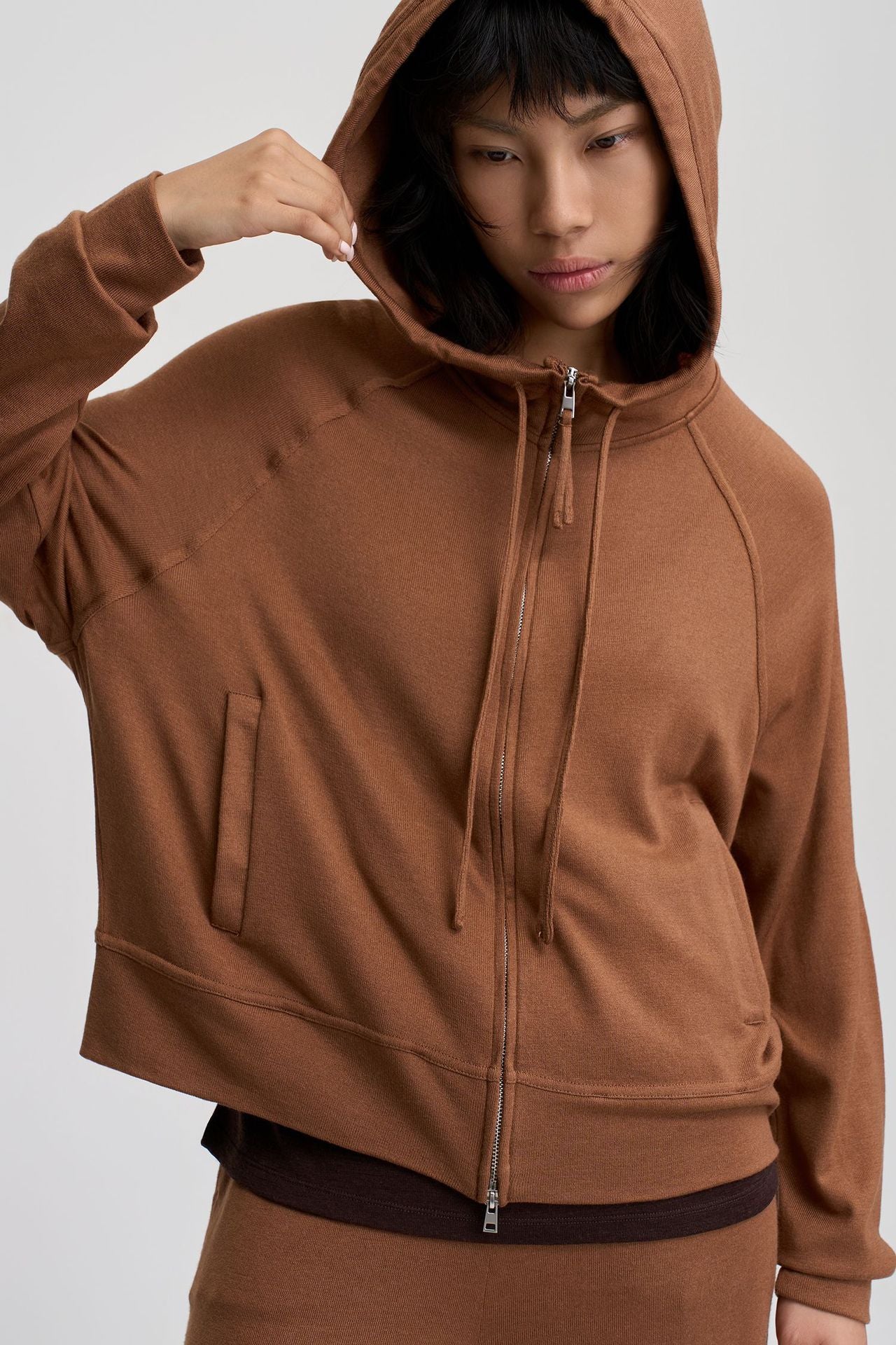 Solid Color Hooded Sweatshirt