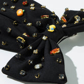 Large Black Halloween Hair Bows Spooky Hair Clips