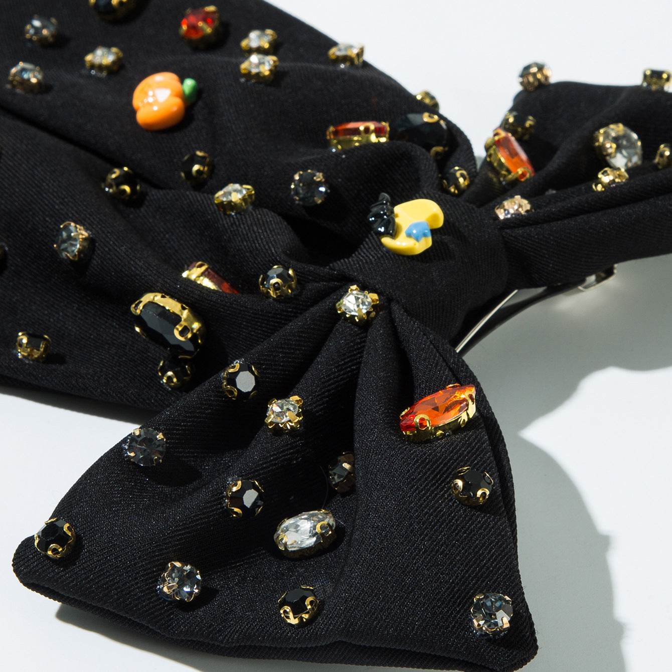 Large Black Halloween Hair Bows Spooky Hair Clips