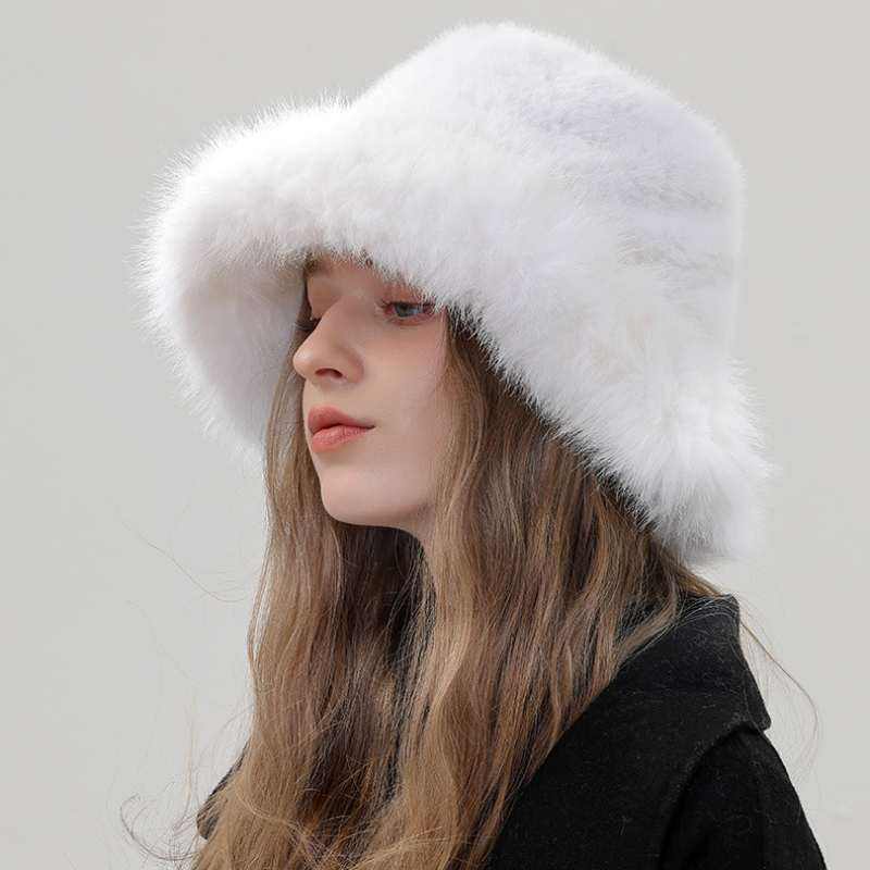 Plush Faux Fur Fluffy Bucket Hat | Luxuriously Cozy Winter Accessory